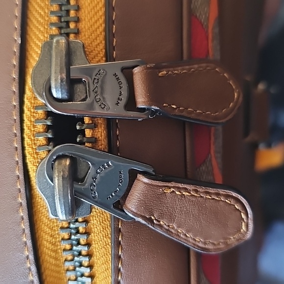 Coach Track Pack In Rainbow Signature Canvas - Picture 6 of 14